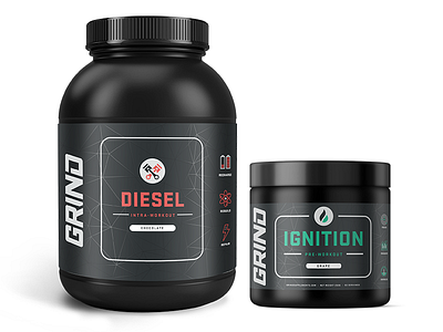 GRIND Supplements Package Design design package