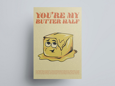 You're My Butter Half design illustration typography vintage