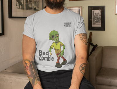Bad Zombie Tee by InnerZombie branding design graphic design illustration t shirt design t shirts zombie