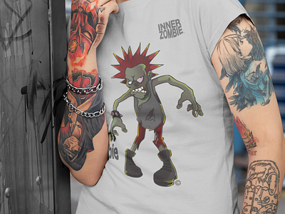 Bad Zombie Tee by InnerZombie