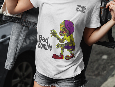 Bad Zombie Tees by InnerZombie design graphic design illustration t shirt design t shirts zombie