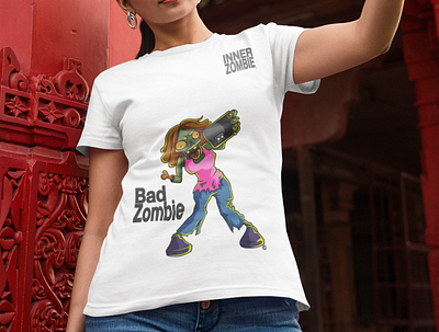 Bad Zombie Tees by InnerZombie design graphic design illustration t shirt design t shirts zombie
