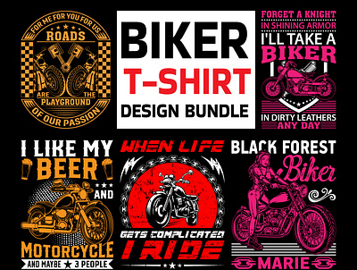 Biker T-Shirt Design Bundle bicycle bikegirl bikelife biker bikergang bikerider bikerride bikerstyle design grandpa biker graphic design illustration motorbike motorcycle mountainbike ride t shirt t shirt design typography vector