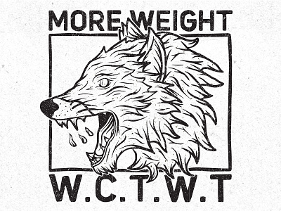 The Wolf More Weight Apparel apparel clothing fitness graphic illustration lettering logo merch texture typography