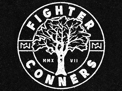 More Weight x Alexa Conners apparel badge branding design gritty logo mma texture tree ufc vintage