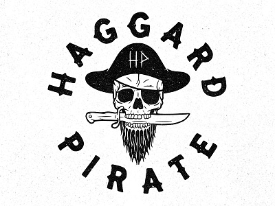 Haggard Pirate Branding Logo apparel branding logo pirate texture traditional