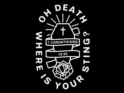 Walk In Love - Oh Death apparel coffin halloween logo merch rose tattoo texture traditonal tshirt typography vintage