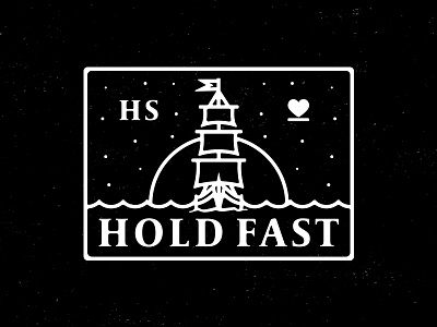 Hold Fast apparel clothing graphic heartsupport merch ship texture vector