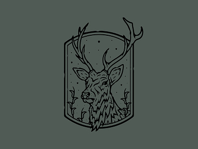 The Deer apparel buck deer gritty hunting illustration merch tshirt worn