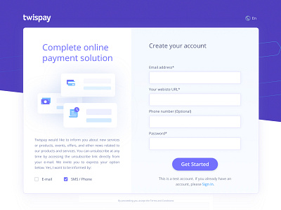 Sign Up - Payment gateway