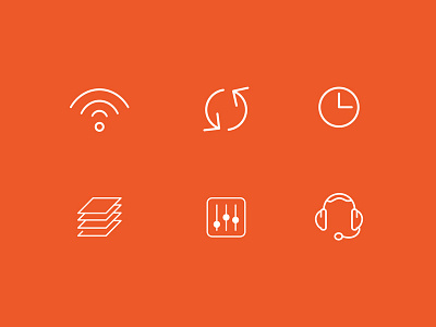 Telecom icons brand branding design icons identity line icons simple web