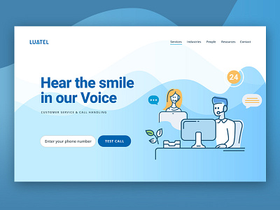 Call Centre Web Design brand branding design digital agency graphic design illustration illustration design illustration digital landing page design telecommunication telecommunications ui uiuxdesign ux vector web website website concept