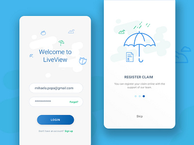 Insurance Wallet - Login Interface app app designer brandhow creative agency digital agency illustration login mobile app mobile app design ui uidesign ux uxdesign web webdesig