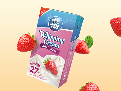 Package Design - Whipping Cream brand branding creative agency design digital agency label lettering package packagedesign packaging packaging design printdesign