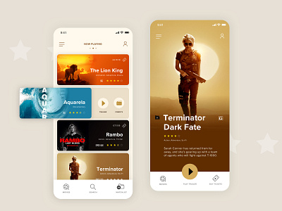 Movie App app app design app designer clean app clean design film app mobile app design movie app product design trailer app ui movie app ui ux ui ux design ui ux designer