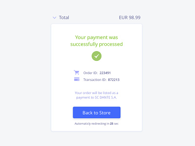 Payment widget