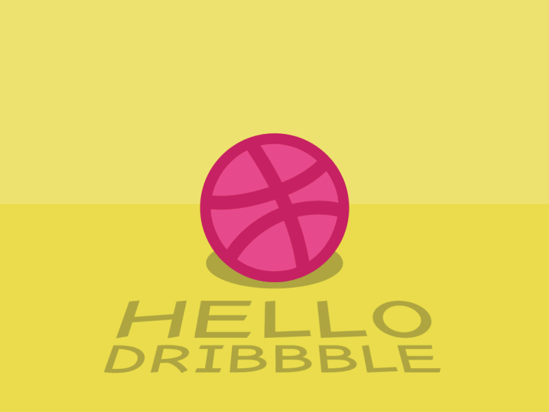 Hello, Dribbble! animation dribble first hello motion rossarola rossaroller sadigovic shot