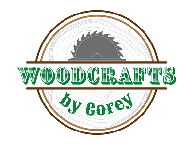 Woodcrafts By Corey Logo branding design graphic design illustration logo typography vector