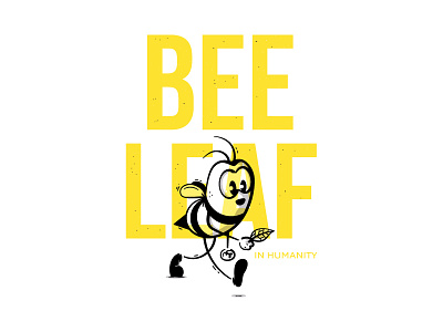 Beeleaf! bee cartoon character design global warming illustration jonder problem vector