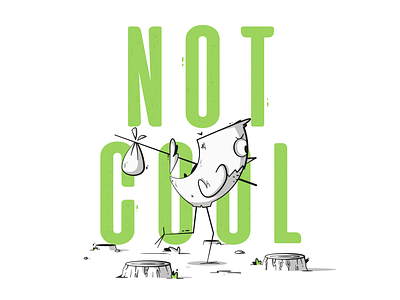 Not Cool cartoon character global warming graphic design illustration not cool vector