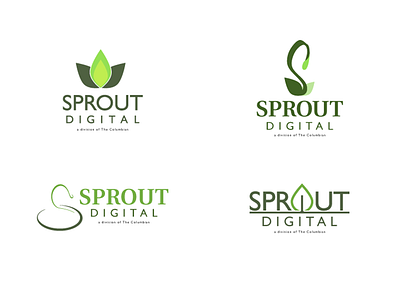Sprout Logo digital identity logo marketing