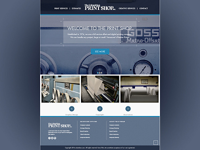 Print Shop Homepage commercial printer homepage minimal offset print ui webdesign website
