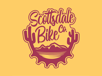 Scottsdalebikeco Logo bikes branding illustration logo vector