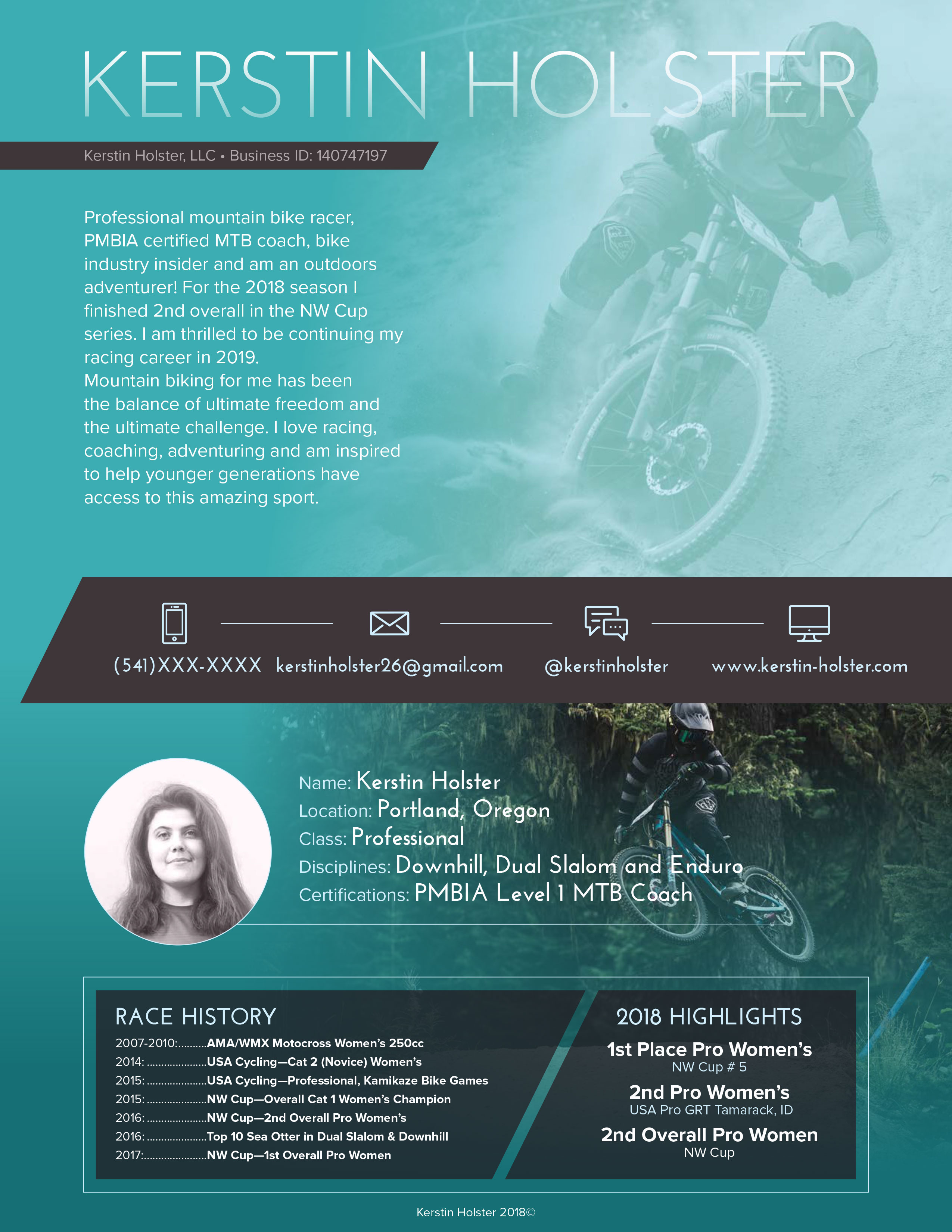 2019 KHR race resume by Andrew Bond on Dribbble