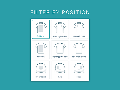 T-shirt & Hat Customization Icons for eCommerce Site design design system ecommerce ecommerce design graphic design illustration responsive design ui user interface vector visual design web design