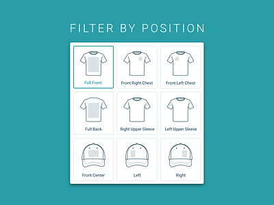 T-shirt & Hat Customization Icons for eCommerce Site