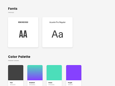 FitStation Styleguide - Fonts and Color Palatte