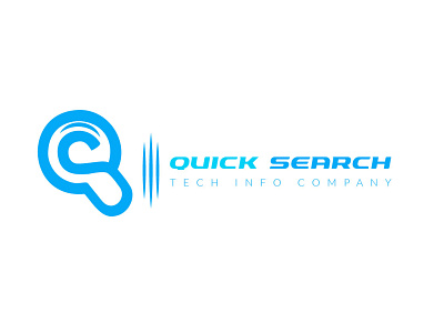 Quick Search technology logo branding combine logo creative design illustration letter logo logo minimal new logo qs letter logo