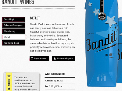 Bandit Wine - Individual Wine View product shot retro ribbon