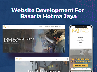Website Development for PT Basaria Hotma Jaya design graphic design ui ux websitedevelopment