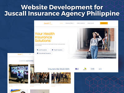 Website Development For Juscall Insurance Agency Philippine graphic design seo ui design website design website development
