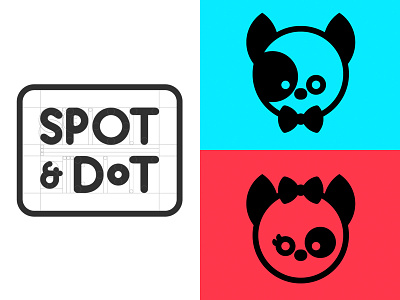 Spot & Dot branding dogs logo puppies vector