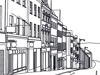 Park Street, Bristol bristol cityscape drawing illustration vector