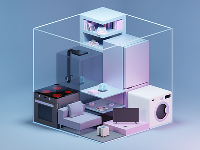 Default cube 3d art blender cube default flat