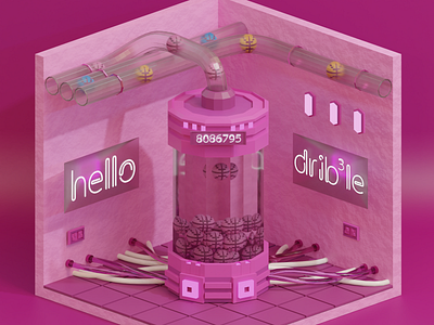 Hello Dribbble! 3d art blender debut design illustration
