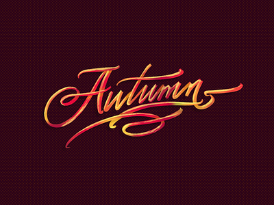 Autumn design designer illustration typography vector