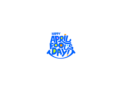 Happy April Fool's day design illustration logo logotype