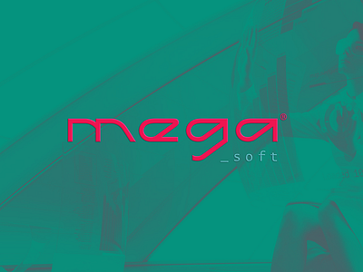 MegaSoft branding design logo