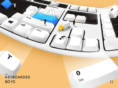 Keyboard Boys gradient illustration keyboard
