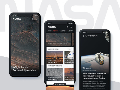 NASA App app mars nasa space ui