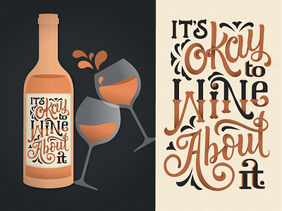 Wine About It illustration lettering type typography wine