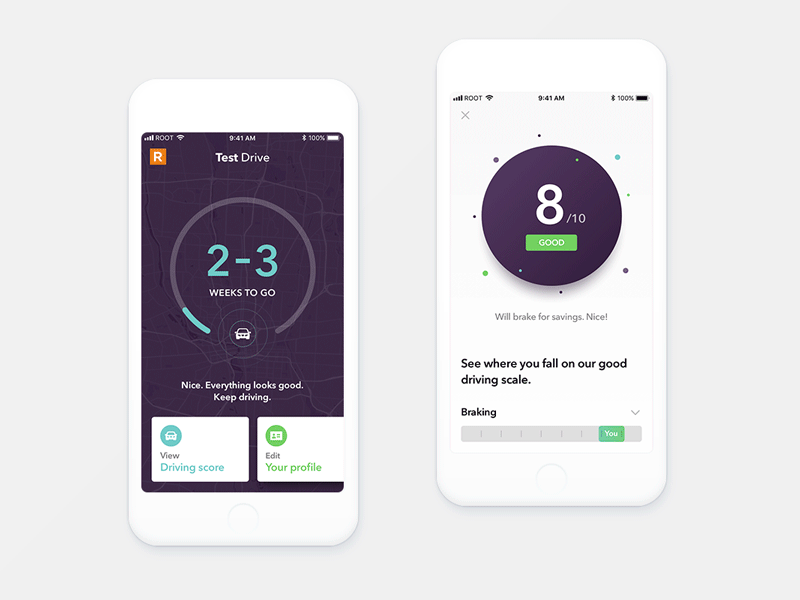 Driving Scorecard by Joey Ianni for Root Insurance Co. on Dribbble