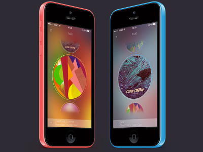 Planets - a music app - showcase app blur design gif interface iphone minimal mobile music playlist swipe ui