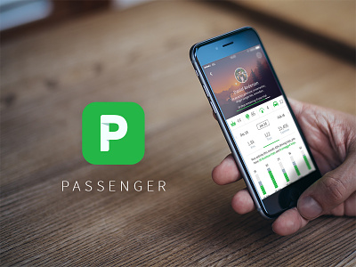 Showcase: Passenger app - mileage tracker app bars data graph grid icon mockup presentation profile project showcase stats