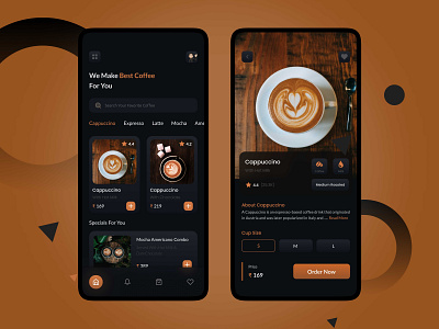 Coffee Ordering App UI Design by Navaneeth Alidena on Dribbble