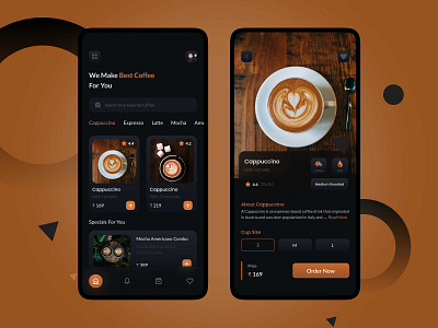 Coffee Ordering App UI Design